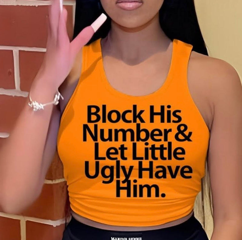 Sis Block His Number Tank Top