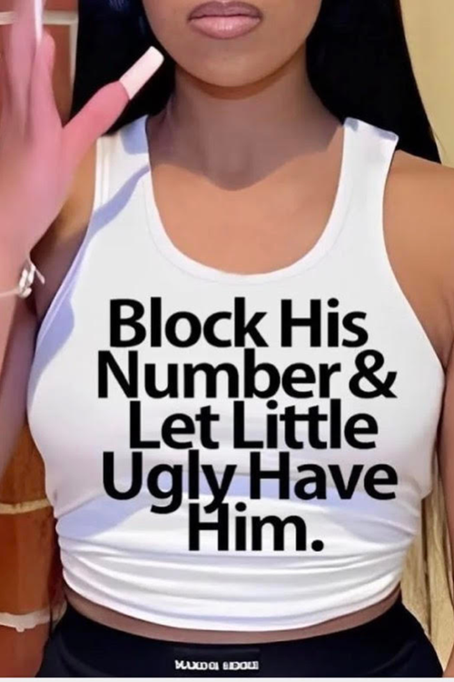 Sis Block His Number Tank Top