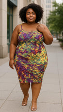 Curve Crush Tie Dye Midi Dress (Plus)