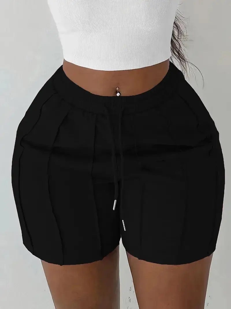 Girl Relax Casual Solid Color Shorts