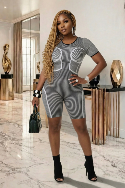 I’m Feeling Myself Knee Length Fitted Romper