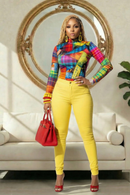 Golden Strut Fitted Pants