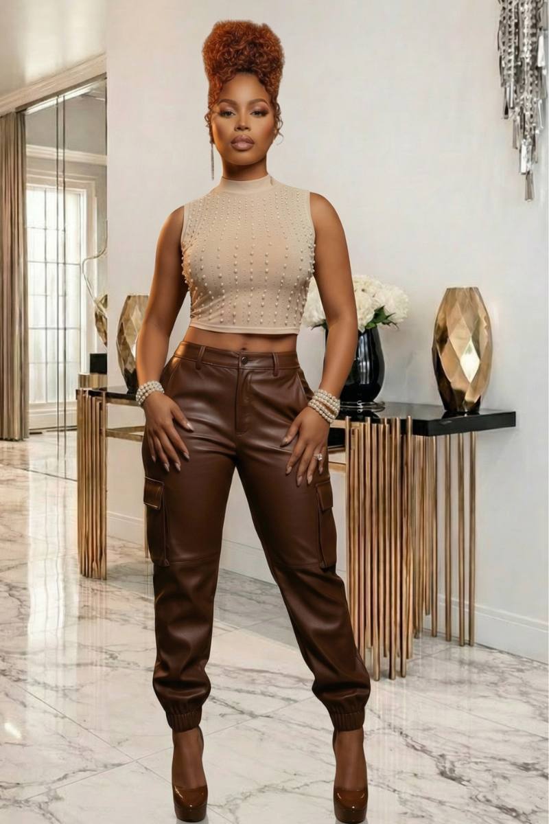 Midnight Drip Pearl Mesh Top