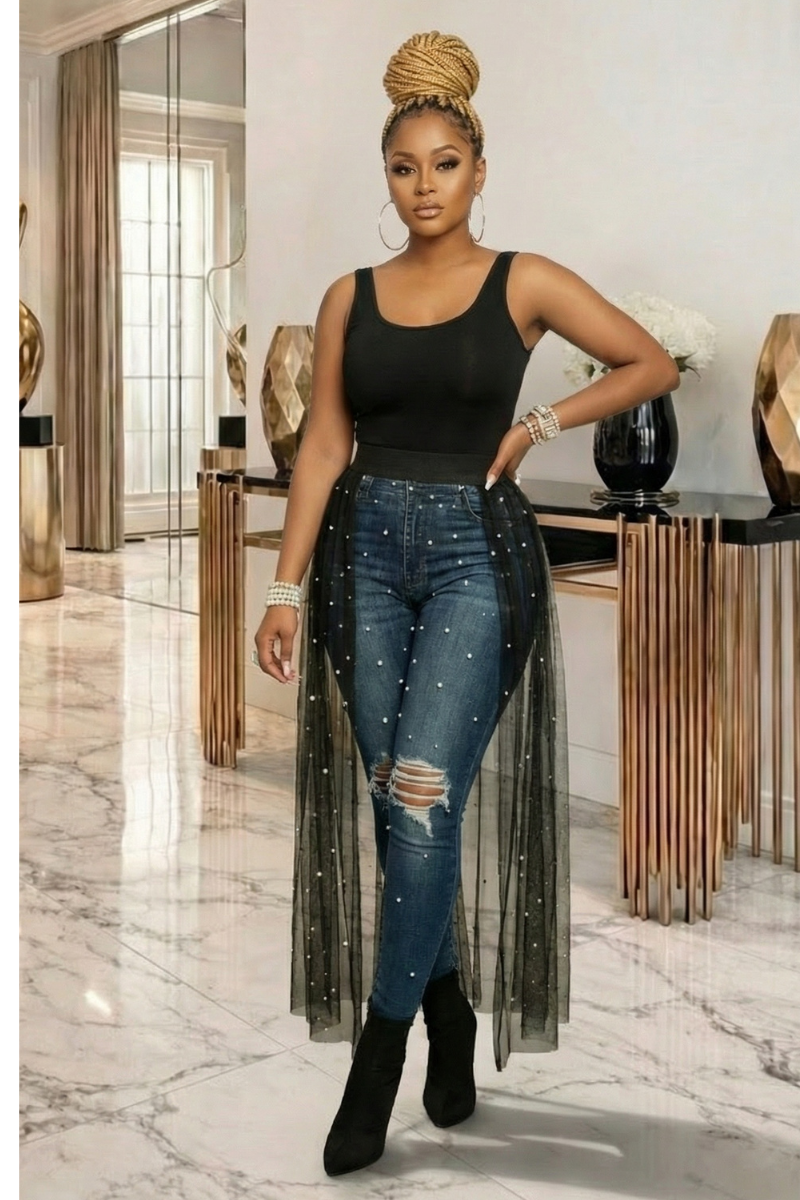 Glam Vision Pearl Mesh Duster