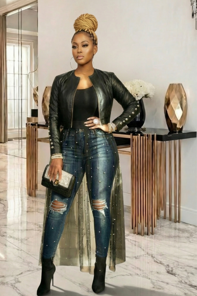 Glam Vision Pearl Mesh Duster