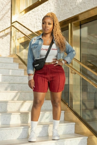 Girl Relax Casual Solid Color Shorts