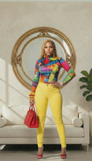 Golden Strut Fitted Pants