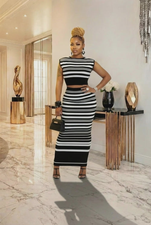 City Chic Knit Skirt Set