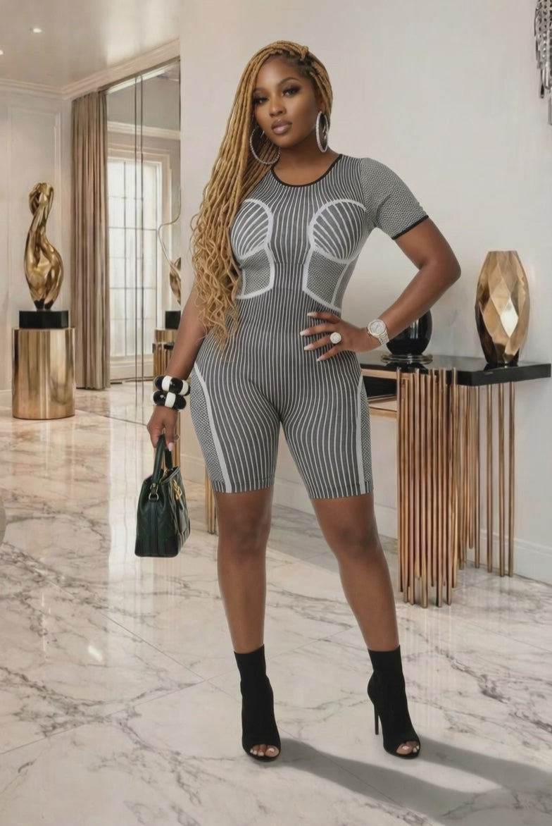 I’m Feeling Myself Knee Length Fitted Romper