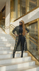 Mixed Mood Plaid Duster