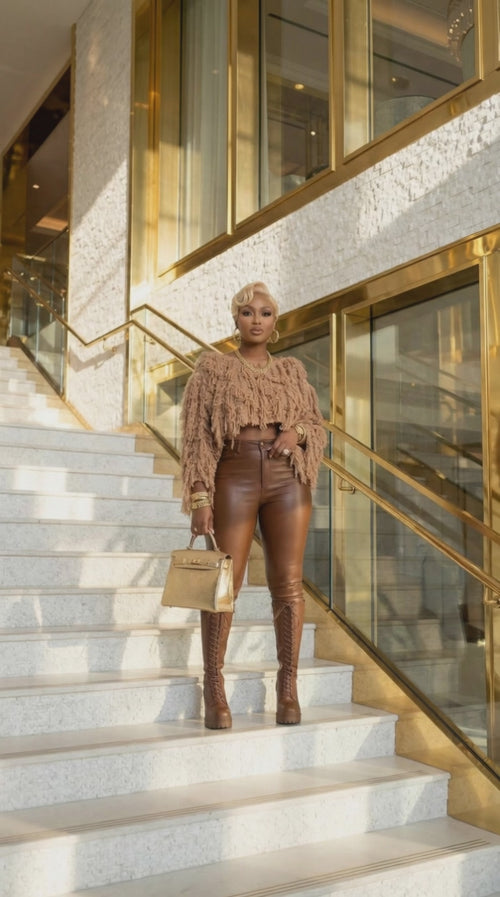 Clearly Distressed Crop Top Sweater