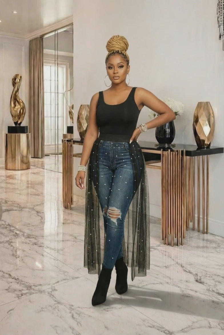Glam Vision Pearl Mesh Duster