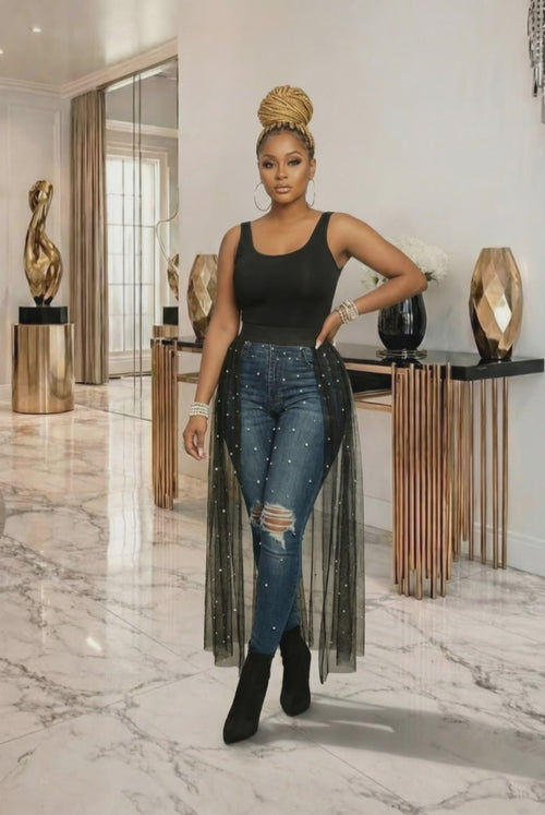 Glam Vision Pearl Mesh Duster