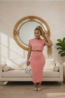 Soft Glow Midi Skirt Set